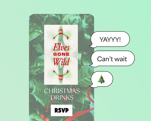 Holiday party flyer invites